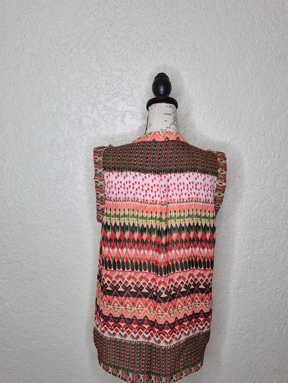 Antilia Femme Multicolored Sheer Top Size XL - Picture 3 of 8